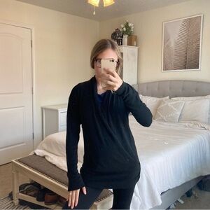 Mod-o-doc black wrap front sweater